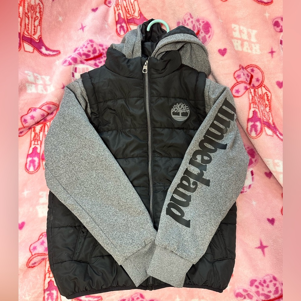 Timberland Kids Black and Gray Jacket